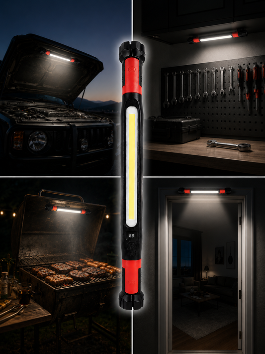 BARRA LED MAGNÉTICA PORTÁTIL MULTIFUNCIÓN PARA AUTO, HOGAR Y EMERGENCIAS