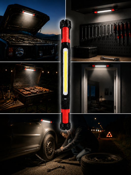 BARRA LED MAGNÉTICA MULTIFUNCIÓN PARA AUTO, HOGAR Y EMERGENCIAS (+cable USB de regalo🎁)